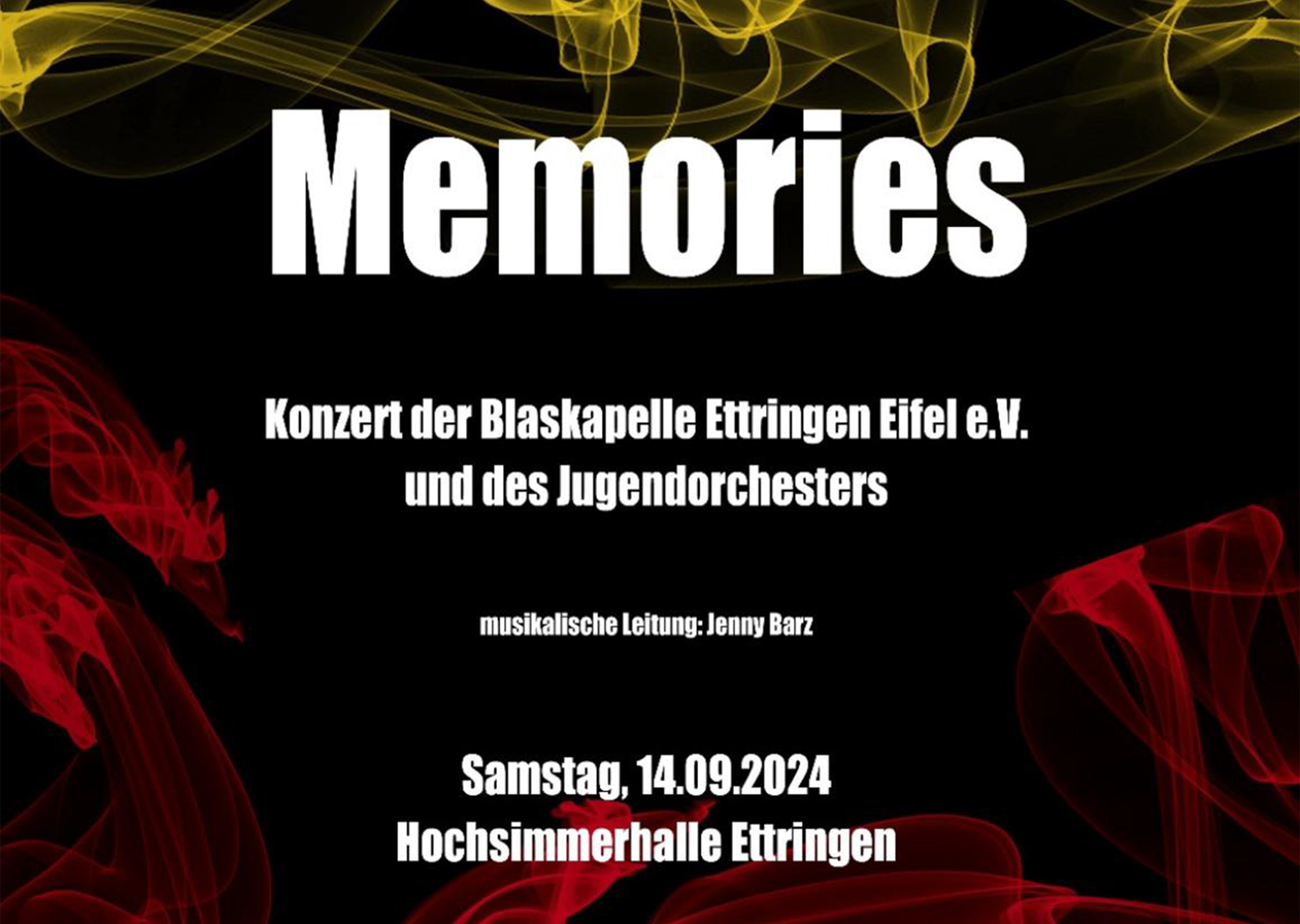 Plakat "Memories" Blaskapelle Ettringen 2024